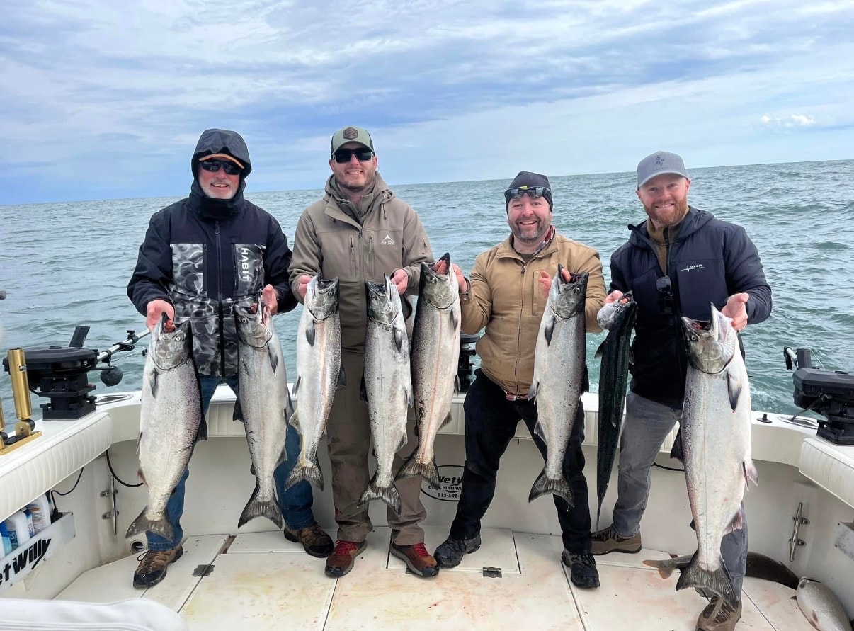 Limits of king salmon — full-day charter